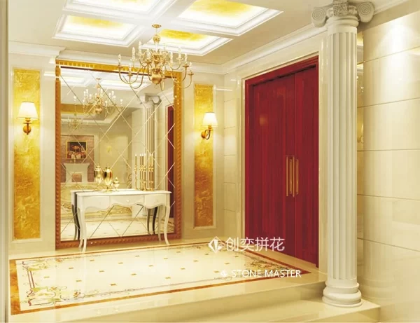 Classic Inlaid Marble Flooring for Entrance
