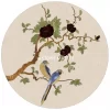 Elegant Pietra Dura Stone Floral & Bird Marble Inlay Background Wall