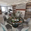 Luxury Marble Inlay Table with Parchinkari Art, Luxury Dining Spaces, Classical Living Rooms, or High-end Office Interiors