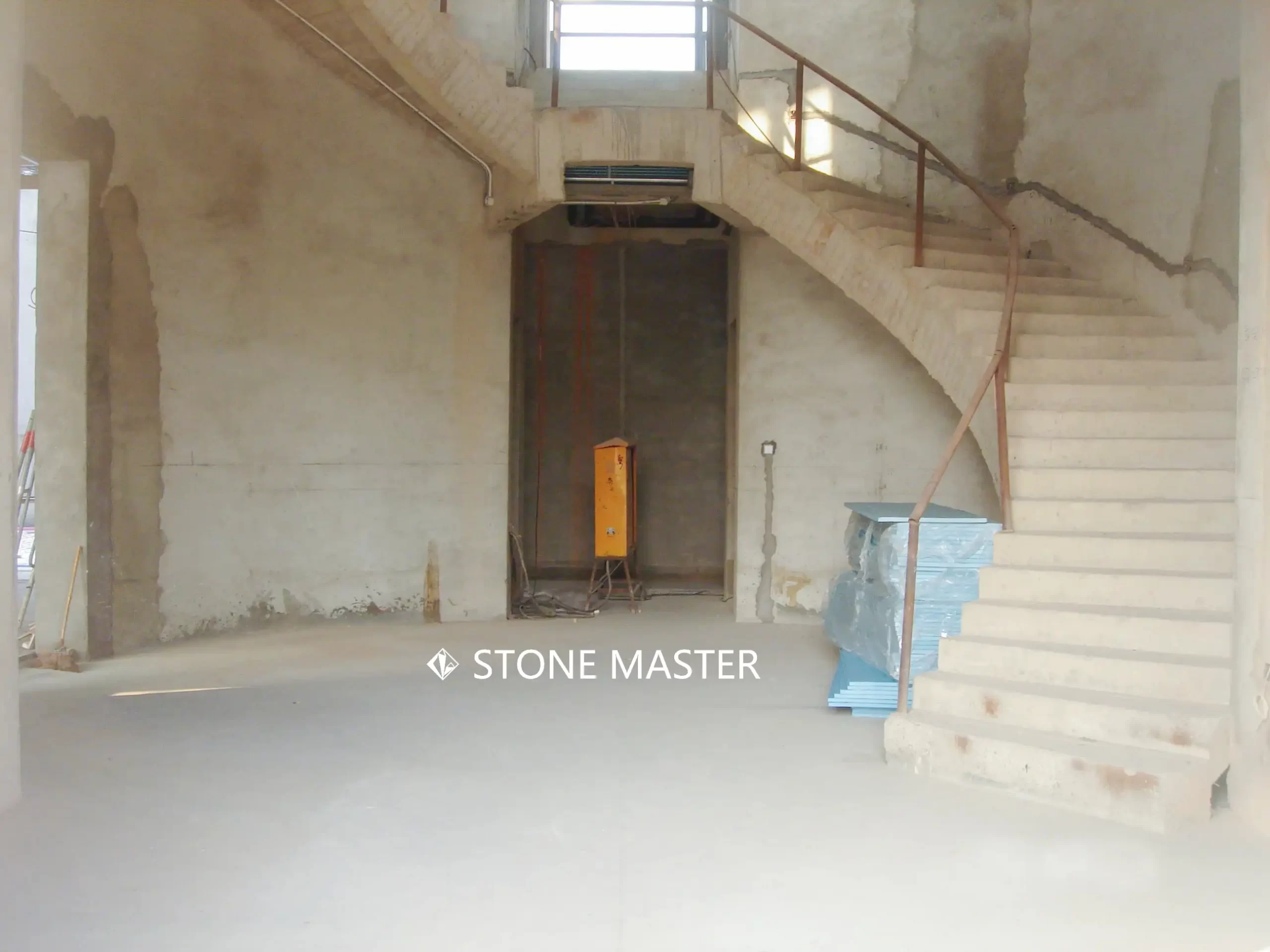 Luxury villa marble inlay design flooring staircase entrance