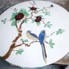 Elegant Pietra Dura Stone Floral & Bird Marble Inlay Background Wall