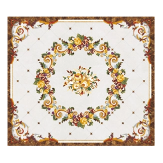 Elegant Square Marble Inlay Medallion For Luxury Interiors