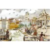 Elegant Marble Inlay Background Wall Decor Material & Craftsmanship Marble Inlay Stone Wall