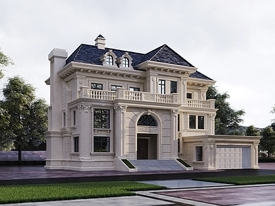 Luxurious Marble Inlay Villa in Europe