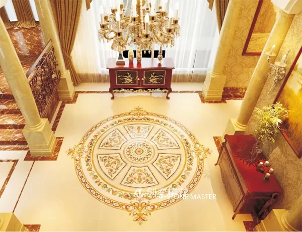 Luxury Round Marble Inlay Medallion for villa