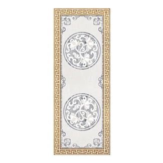 Classic Marble Inlay Flooring with Greek Border Design