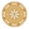 Elegant Lotus-Inspired Marble Medallion Flooring