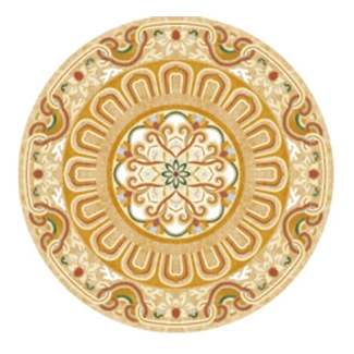 Elegant Lotus-Inspired Marble Medallion Flooring