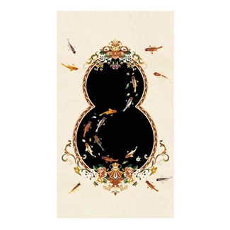 Marble Inlay Flooring – Gourd & Koi Fish Design