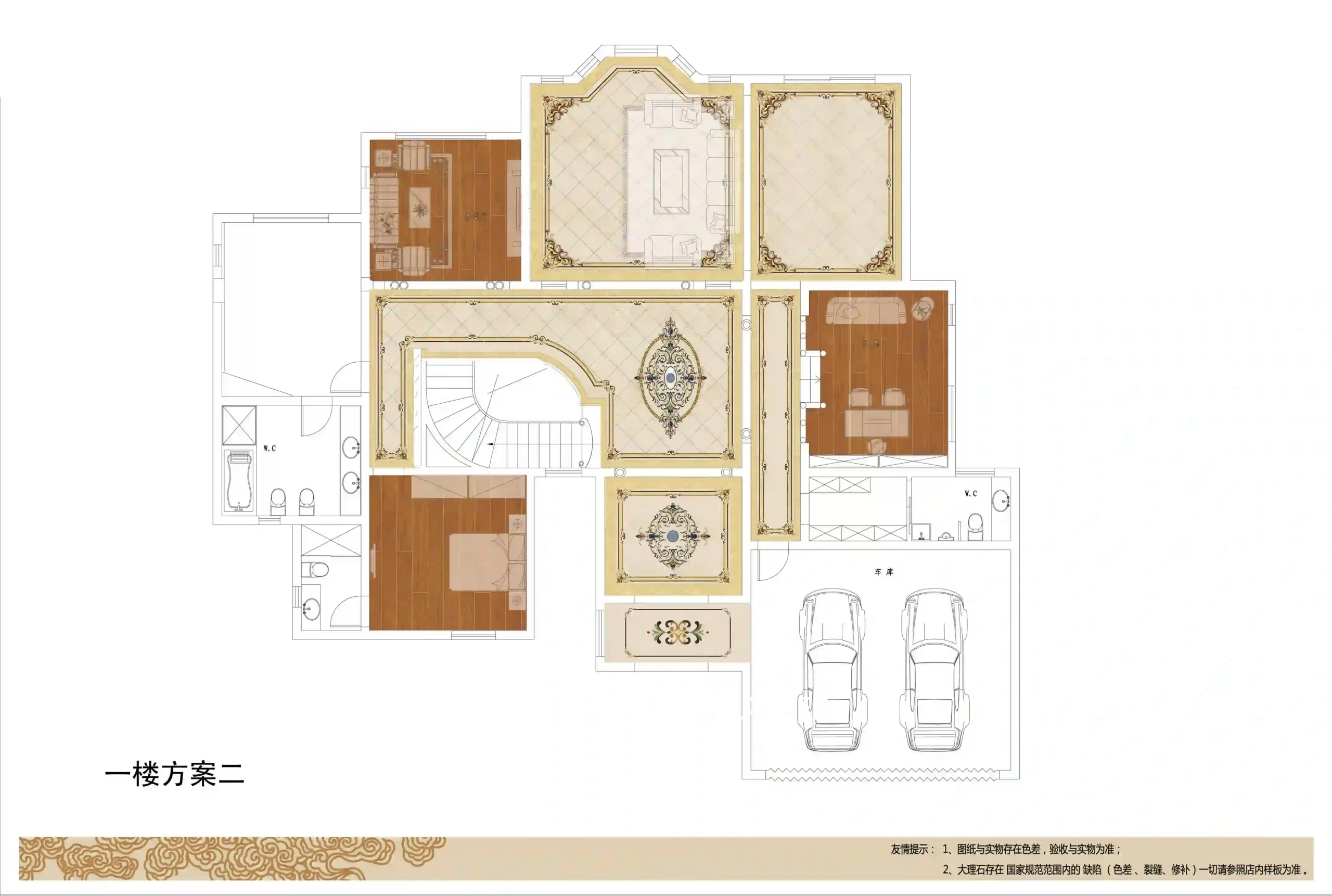 classic marble inlay flooring for villa