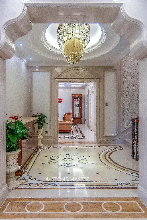 Pietra dure art marble inlay flooring for luxury interior design