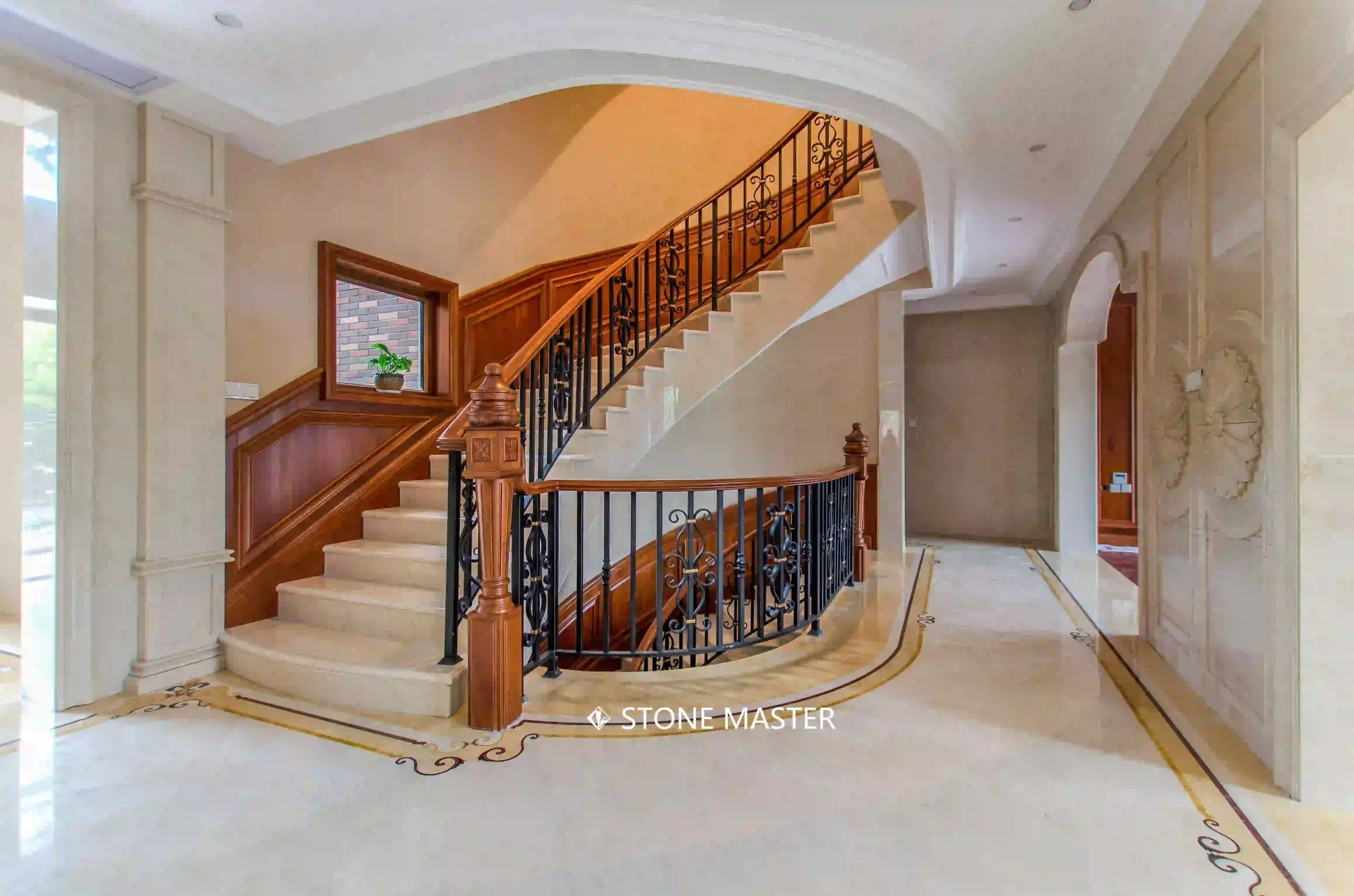 marble inlay design for stair case