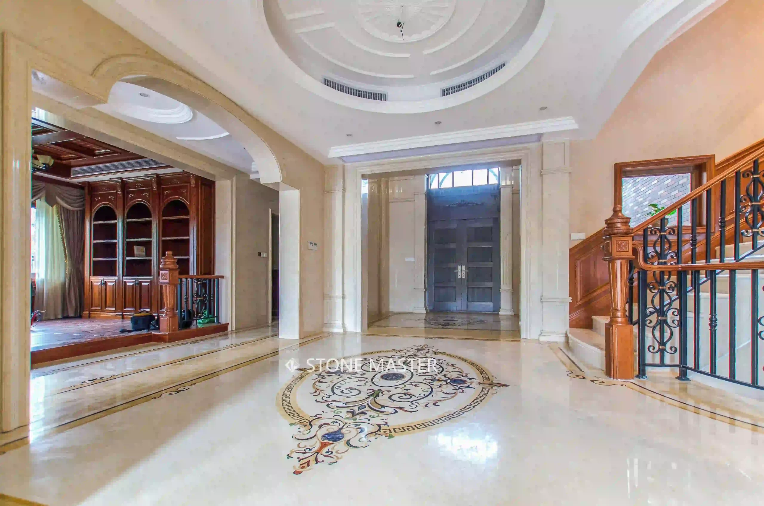 marble inlay design signature medallion flooring