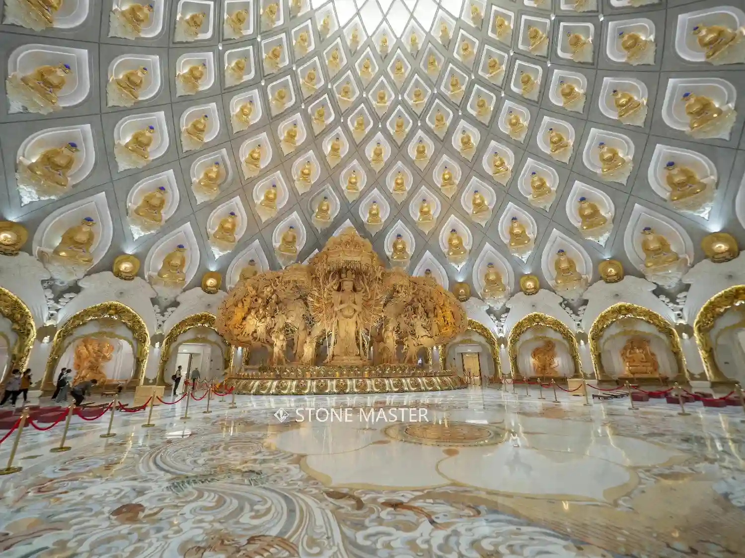 marble inlay flooring for temple church classic style floor design