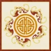 Elegant Inlaid Marble Medallion with Traditional Chinese Design