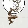 Majestic Pietra Dura Stone Deer Marble Inlay Background Wall