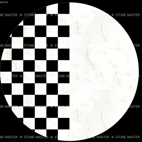 Contemporary Marble Inlay Table Timeless Design with Classic Marble