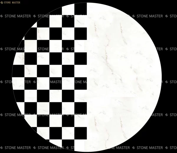 Contemporary Marble Inlay Table Timeless Design with Classic Marble