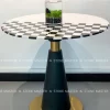 Contemporary Marble Inlay Table Timeless Design with Classic Marble