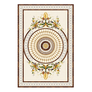 Grand Marble Inlay Medallion – A Masterpiece of Luxury Flooring