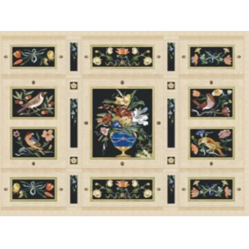 Luxurious Marble Inlay Background Wall – luxury villa luxury interior