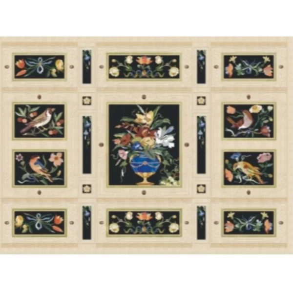 Luxurious Marble Inlay Background Wall – luxury villa luxury interior