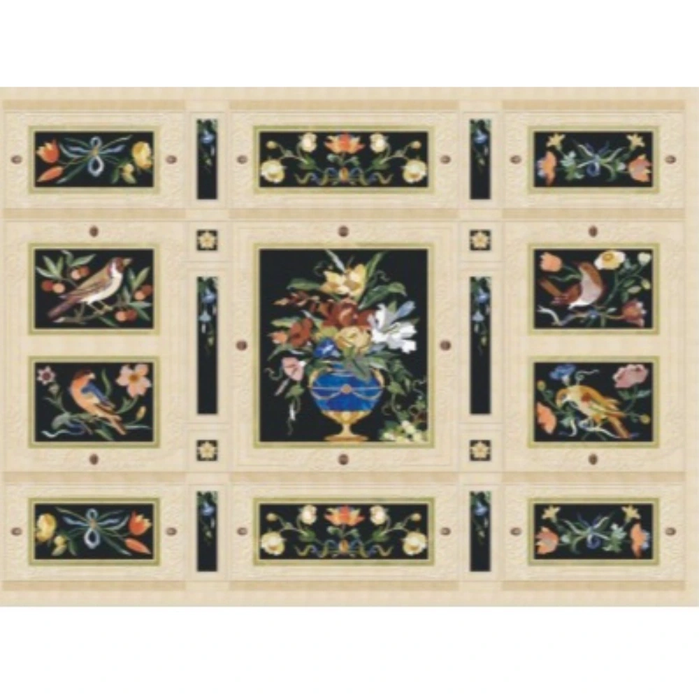 Luxurious Marble Inlay Background Wall