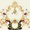 Luxurious Marble Inlay Background Wall Decor – A Masterpiece of Artistry
