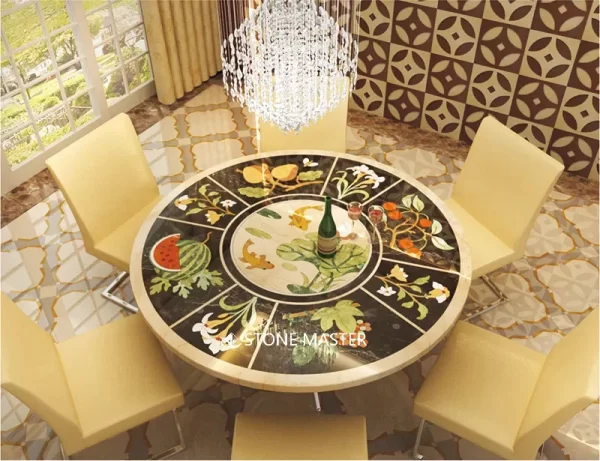 Luxury Marble Inlay Dining Table