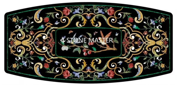 Luxury Marble Inlay Furniture Dinning Table Classic Marble Exquisite Inlay Design with Pietra Dura