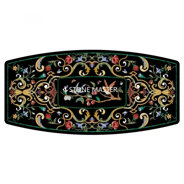 Luxury Marble Inlay Furniture Dinning Table Classic Marble Exquisite Inlay Design with Pietra Dura