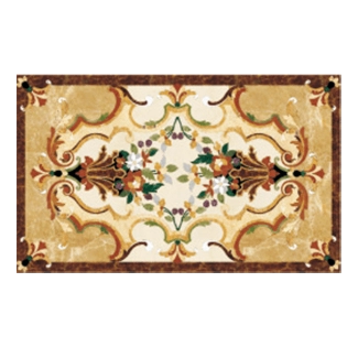 Luxurious Rectangular Marble Inlay Flooring – A Statement of Elegance