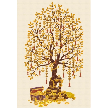 Prosperity Tree – Luxury Inlay Marble Stone Wall