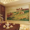 Elegant Marble Inlay Background Wall – A Masterpiece of Pietra Dura Stone Art