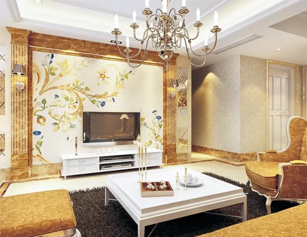 Elegant Marble Inlay Stone Wall – A Fusion of Art & Craft wall décor featured wall panel