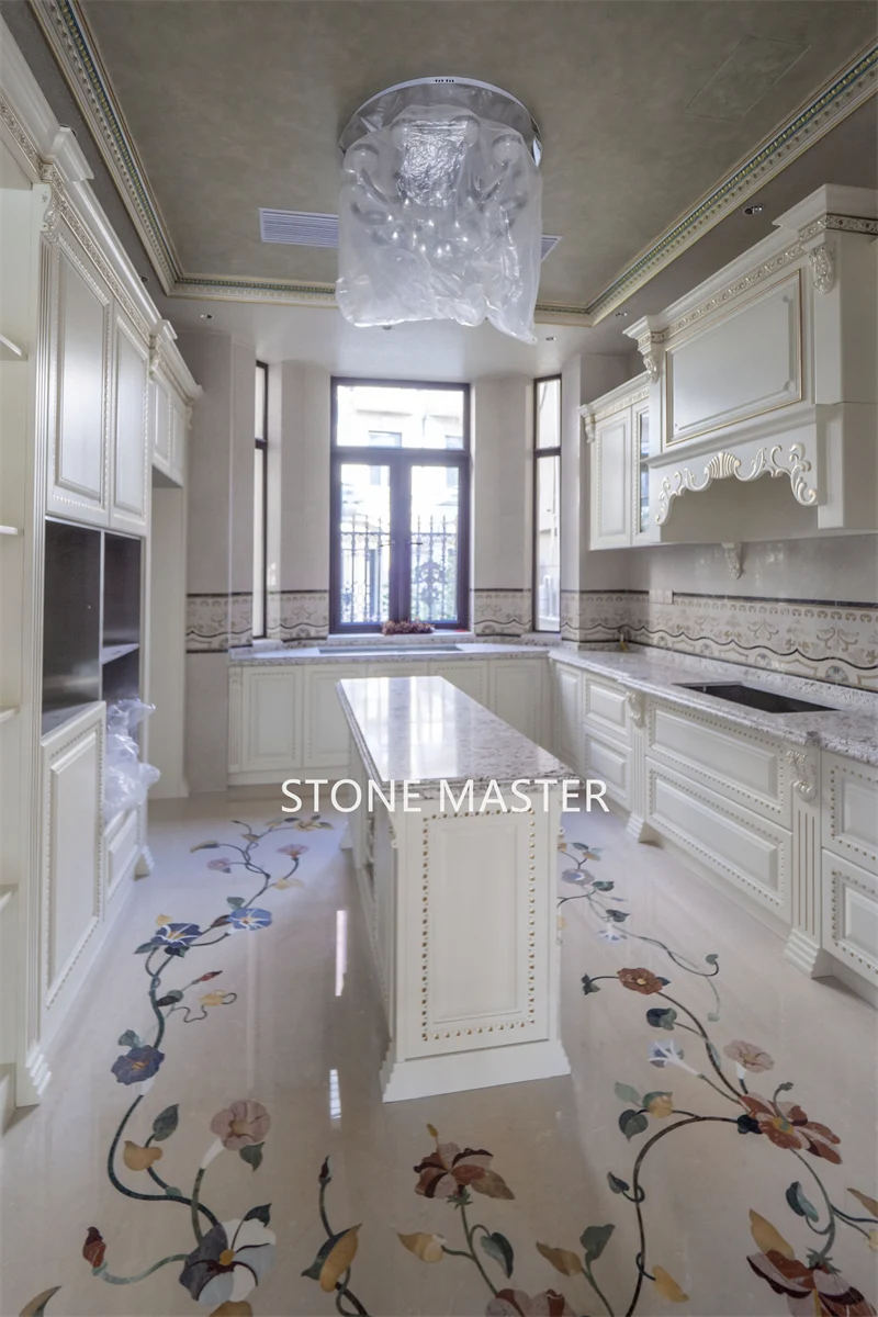 Luxury Marble Inlay for High-end Villa in Bangladesh Corridor Entrance Living room