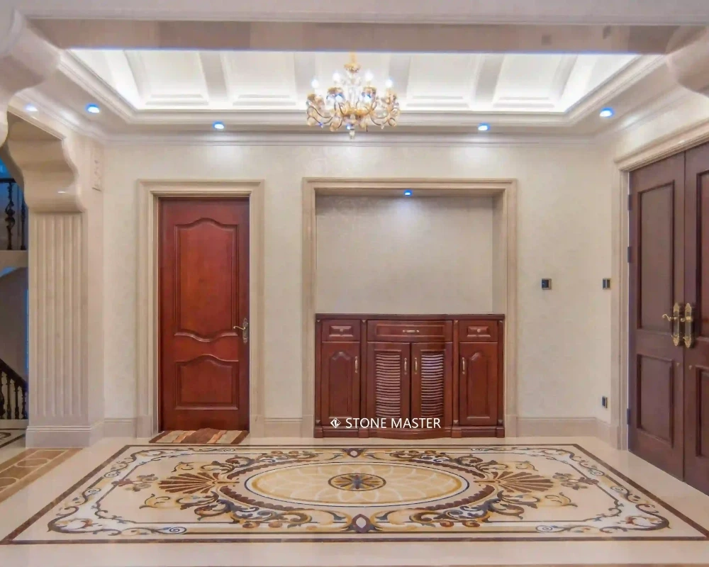 4 Classic marble inlay design flooring whole house customization