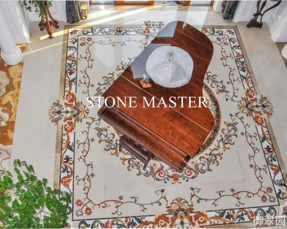6 Royal Marble Inlay Design Mansion in Dubai Luxury Villa Marble Inlay flooring