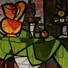 Exquisite Marble Inlay Background Wall Decor Inspired by Picasso