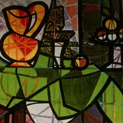 Exquisite Marble Inlay Background Wall Decor Inspired by Picasso