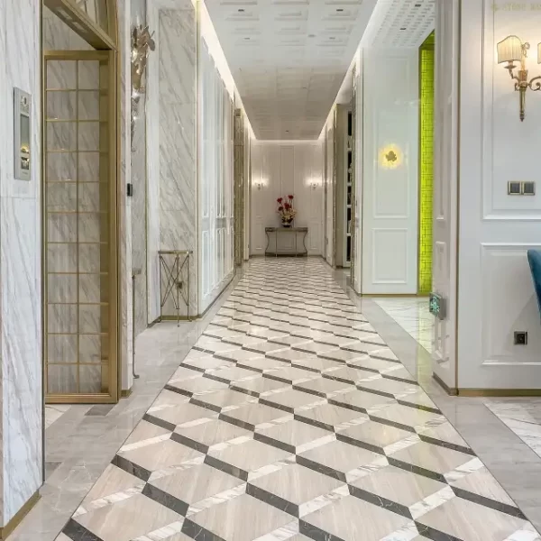 Modern Marble Inlay Floor Design – Pietra Dure Pattern