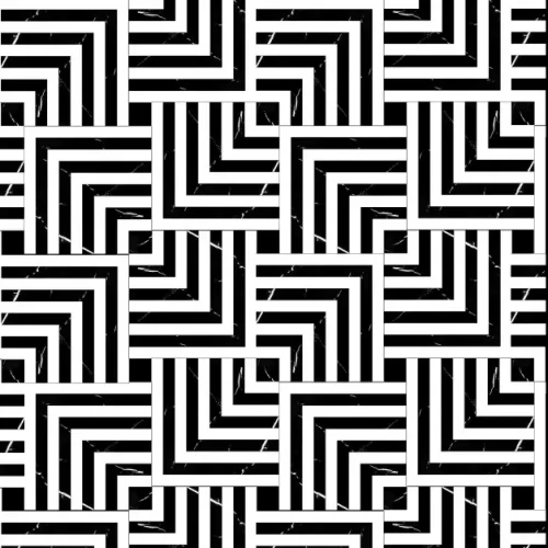 Elegant Marble Inlay Floor Design – Modern Pietra Dure with Bold Geometric Patterns