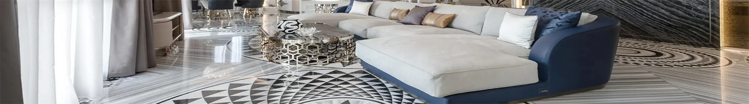 luxury marble inlay medallion flooring luxury interior design villa hotel mansion lobby modern style