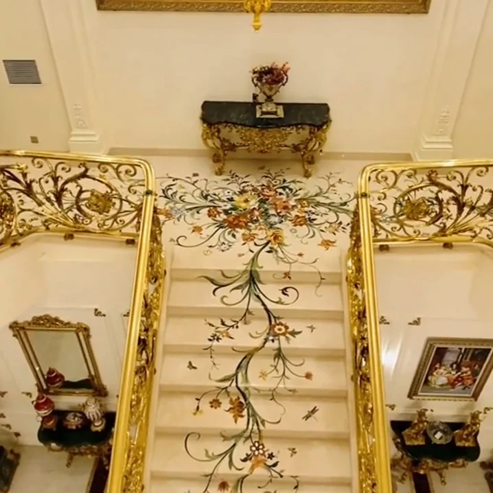 Elegant Pietra Dura Stone Floral & Bird Marble Inlay Background Wall