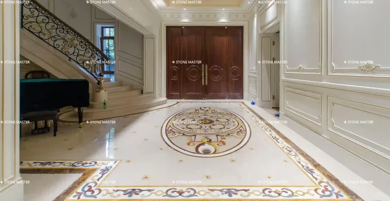 marble inlay care maintenance guide luxury marble inlay medallion flooring luxury interior design villa hotel mansion lobby