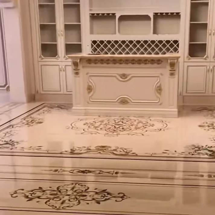 Elegant Pietra Dura Stone Floral & Bird Marble Inlay Background Wall