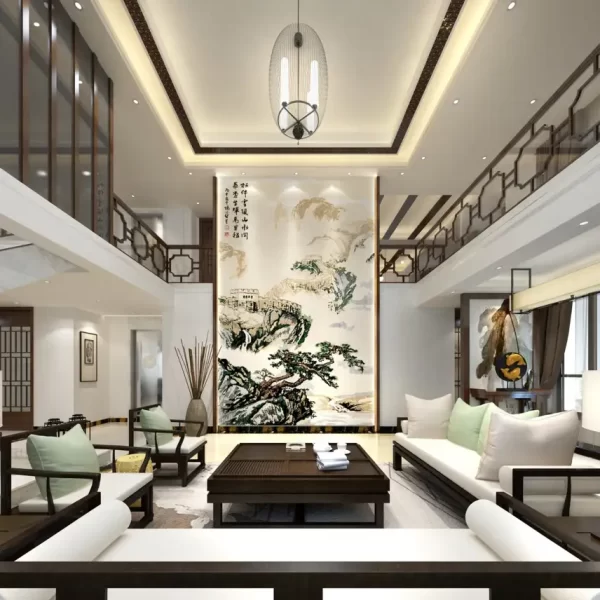 Exquisite Marble Inlay Wall Panel – Great Wall of China Theme landscape luxury grand home villa