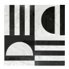 Marble Inlay Floor Design with Geometric Tile Medallion