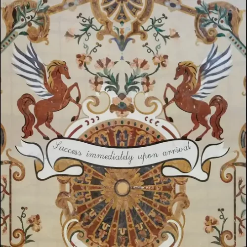 Symbol of Success: Marble Inlay Background Wall Decor