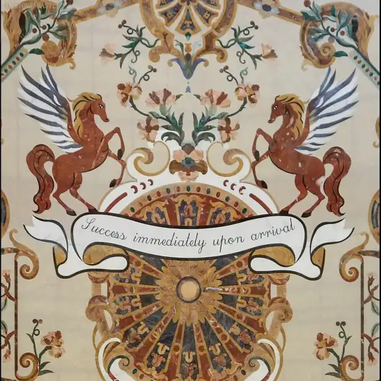 Symbol of Success: Marble Inlay Background Wall Decor